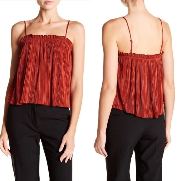 Madewell Tops - Madewell Nicole pleated tank top - brown